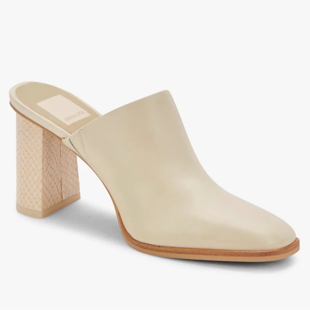 DOLCE VITA Parez Mules Cream Leather